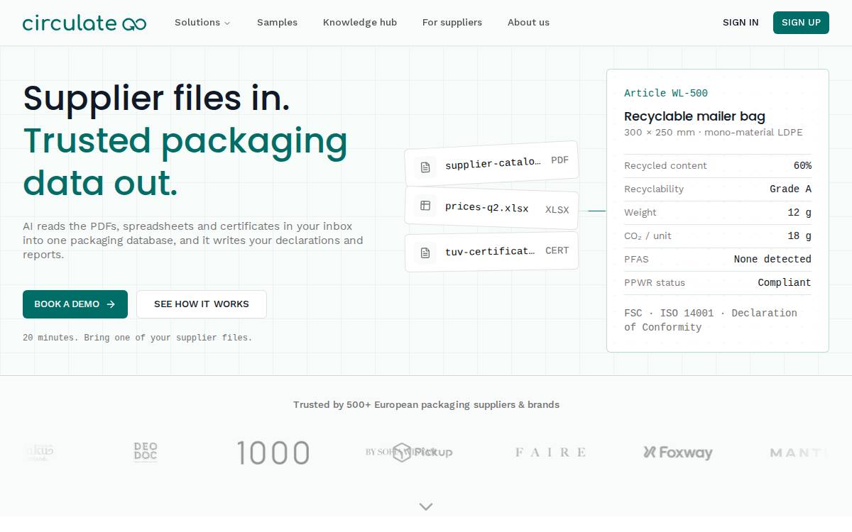 Circulate8 website preview