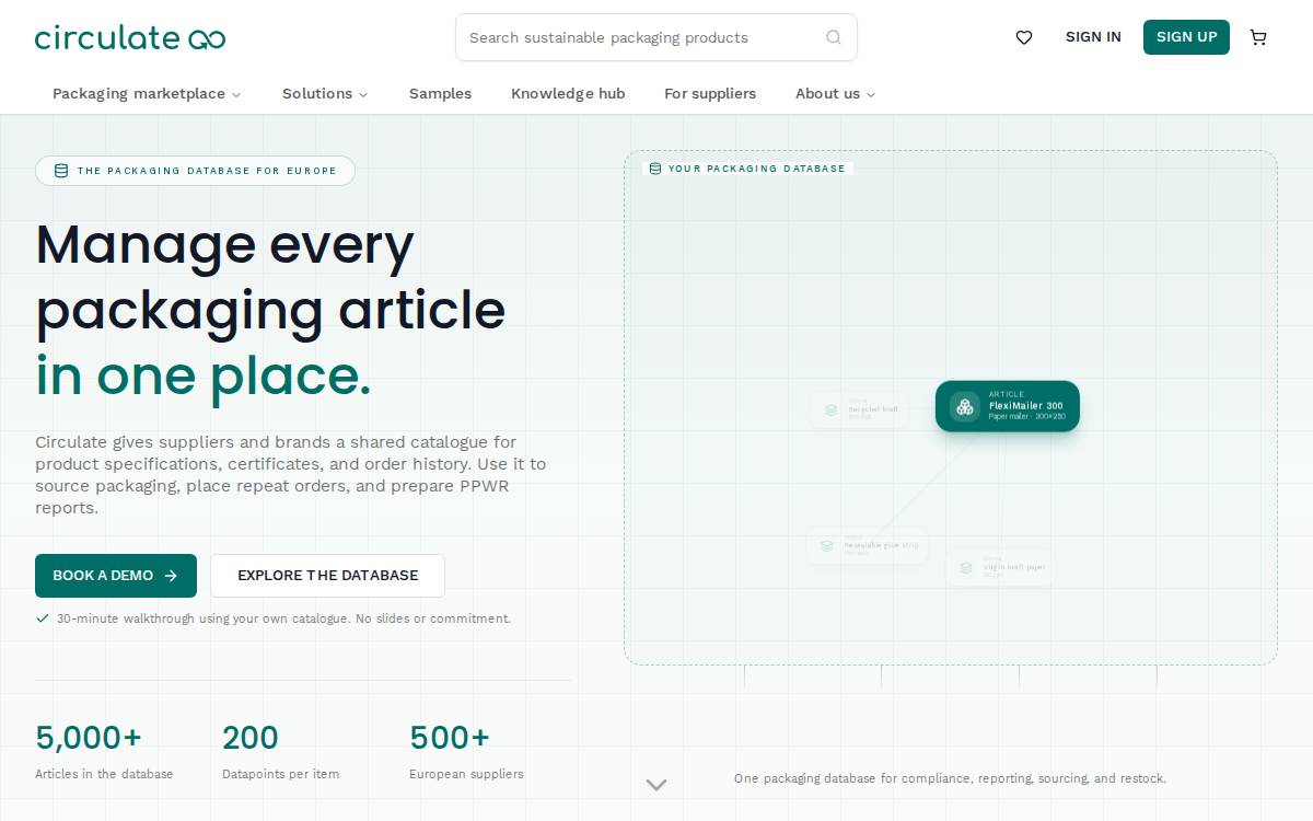 Circulatepack website preview