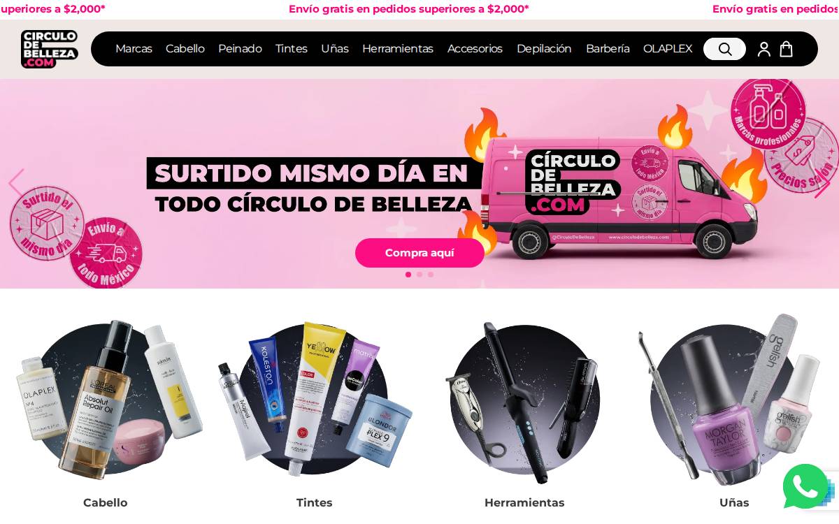 Círculo de Belleza website preview