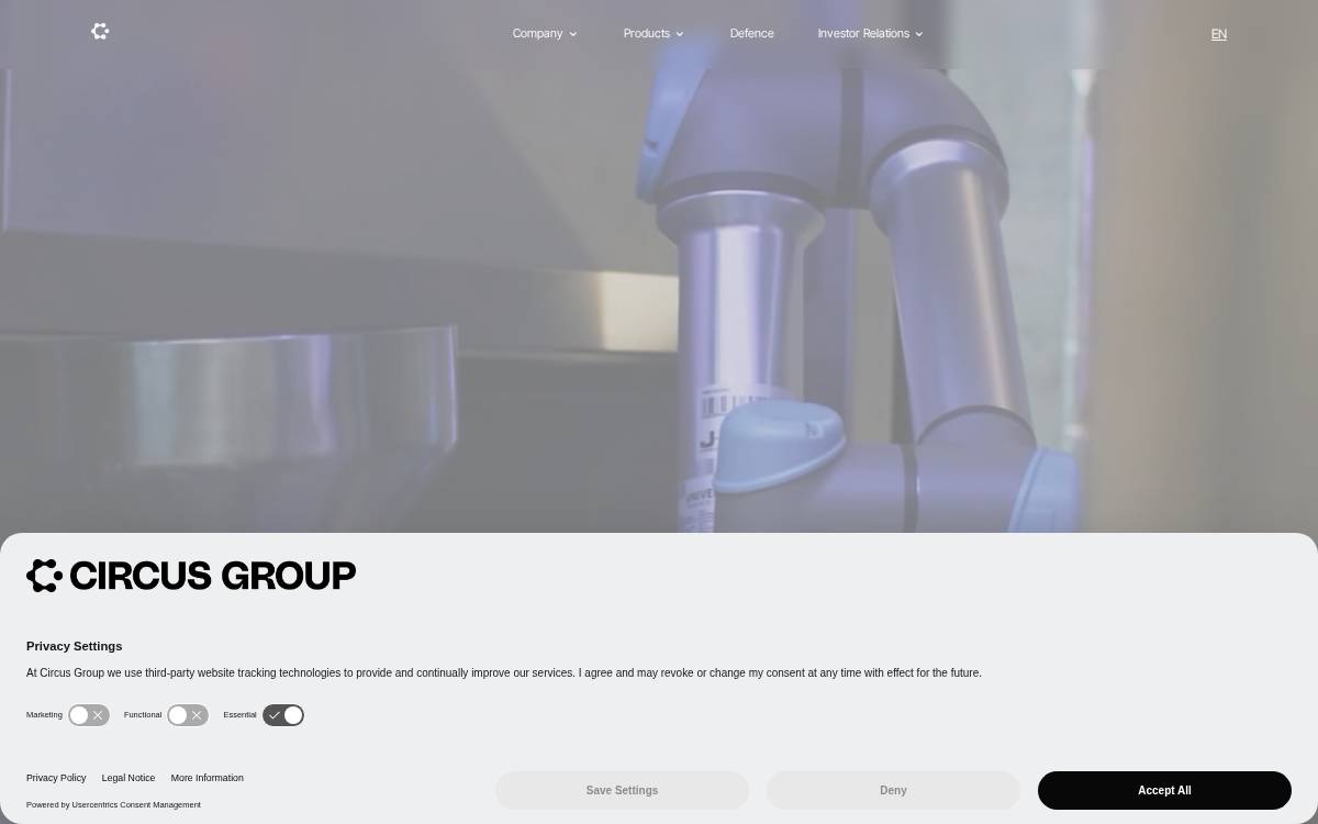 Circus website preview