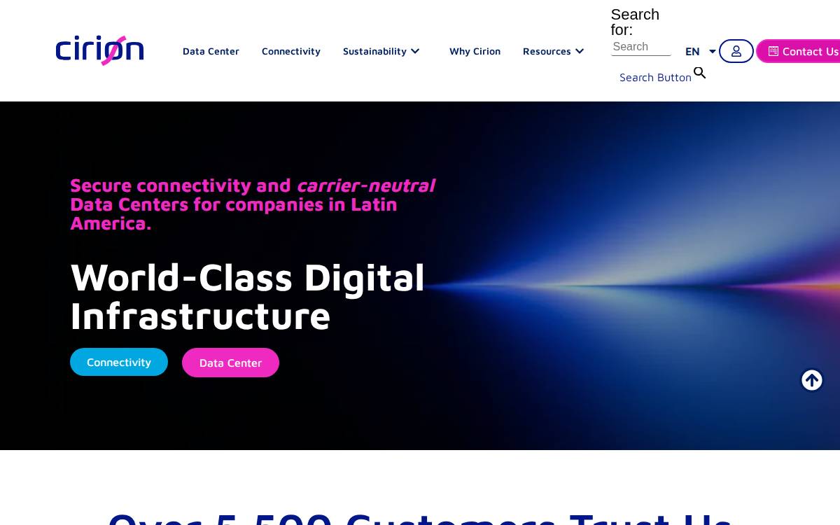 Cirion Technologies website preview