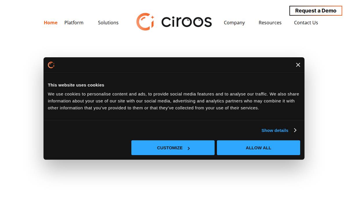 Ciroos website preview