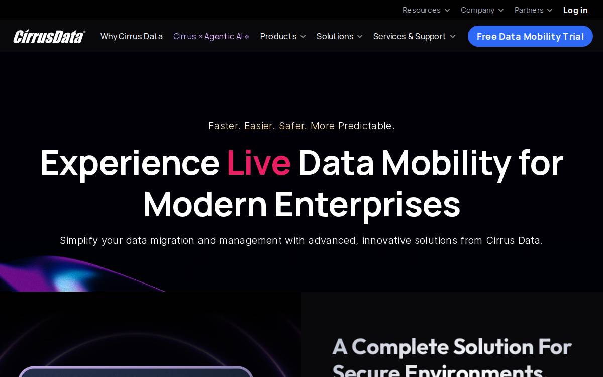 cirrus data website preview