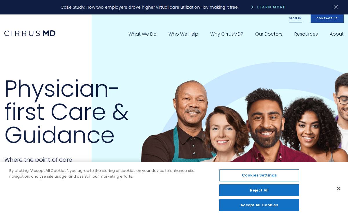 CirrusMD Medical Tech website preview