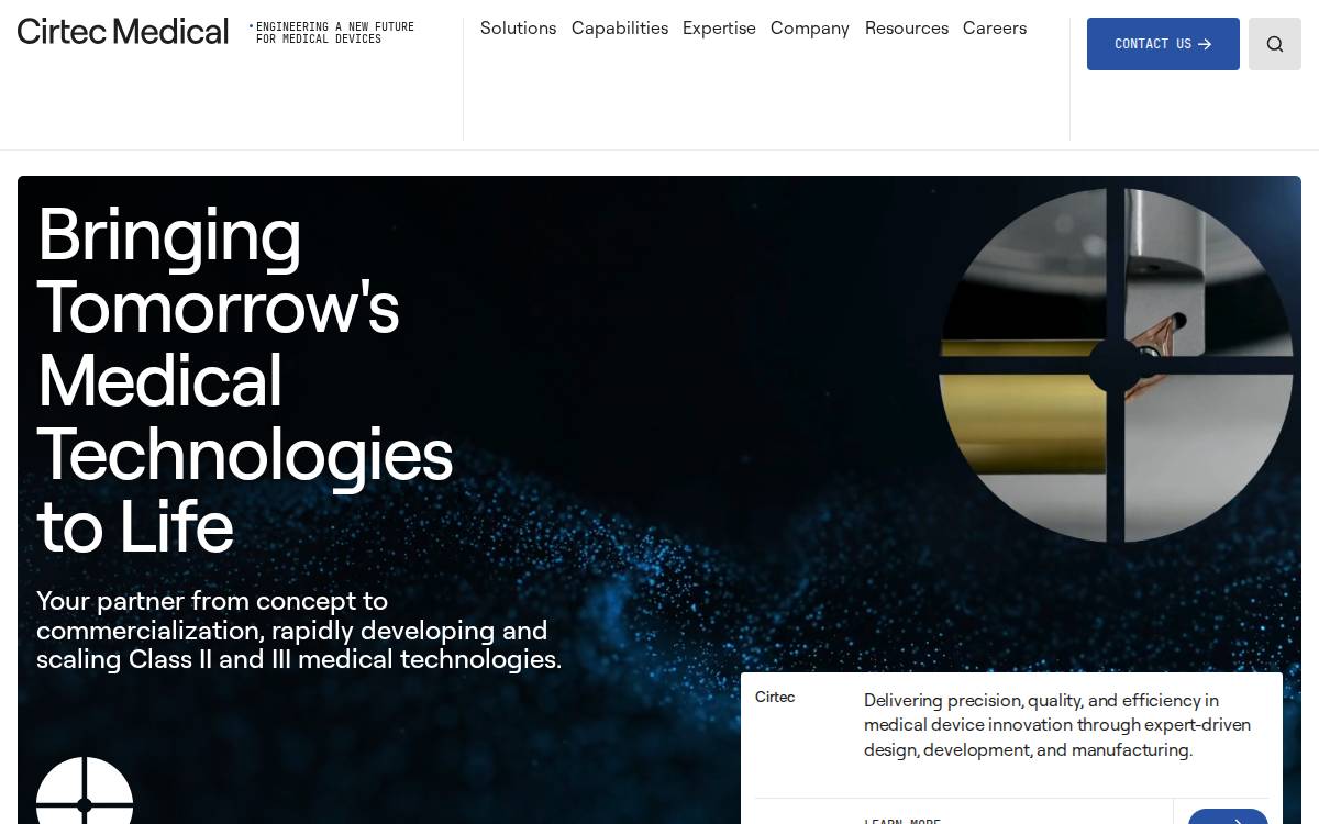 Cirtec Medical, LLC website preview