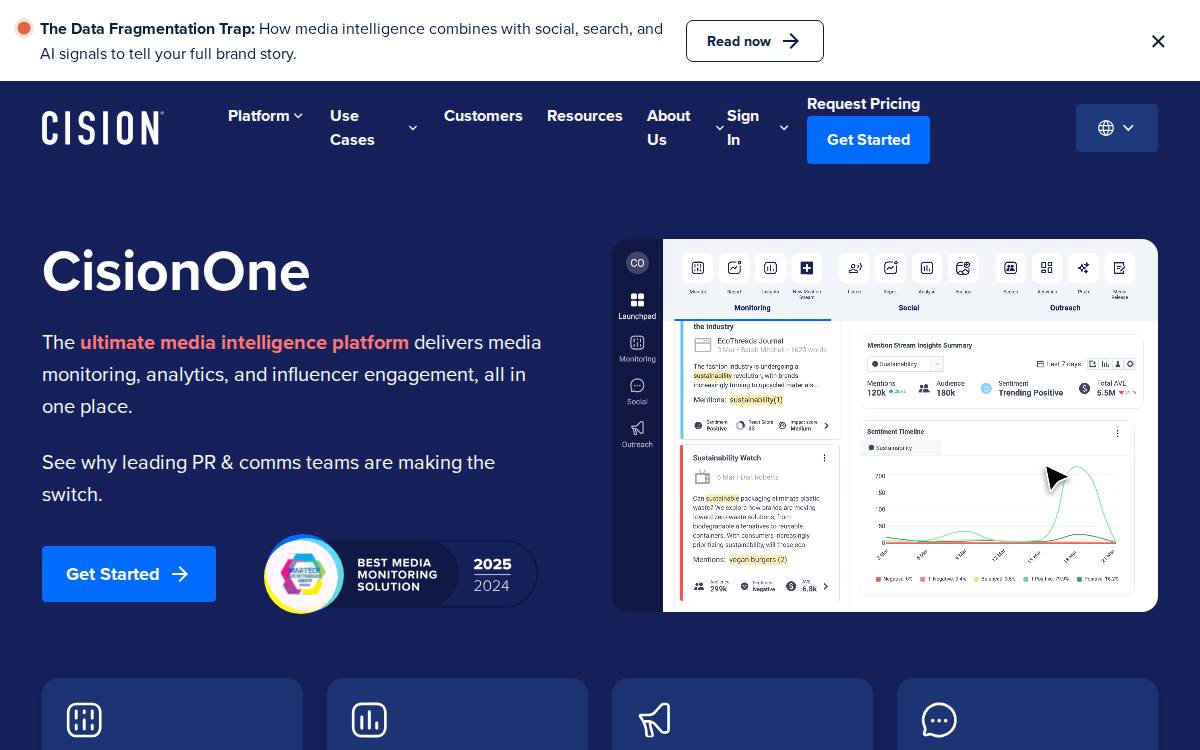 Cision website preview