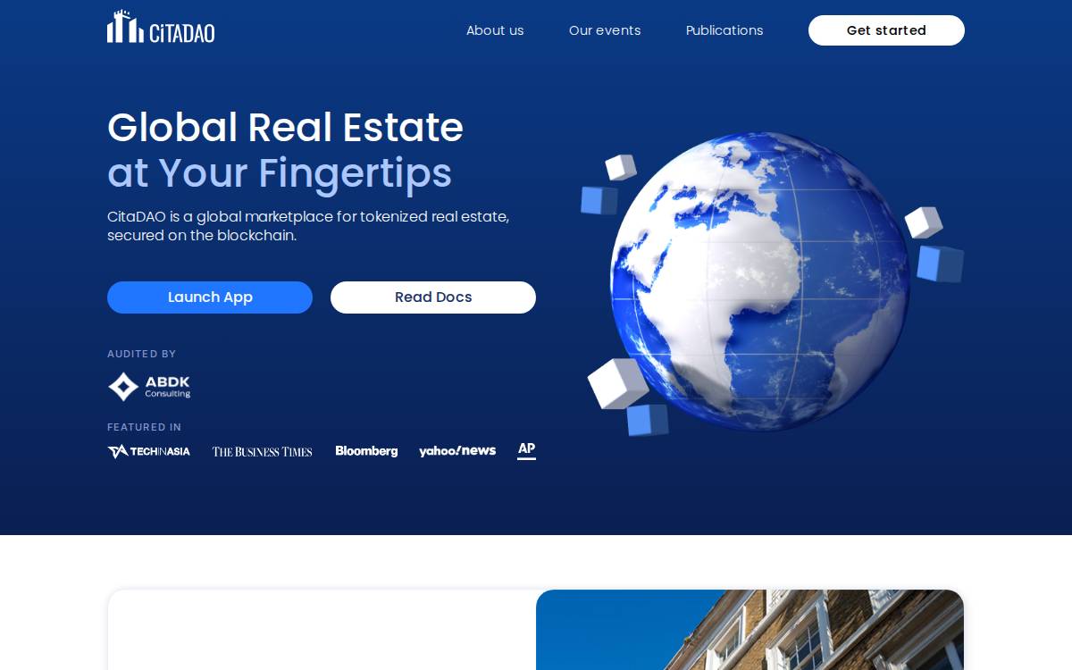 CitaDAO website preview