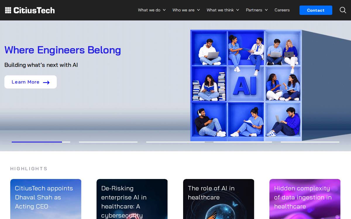 CitiusTech website preview
