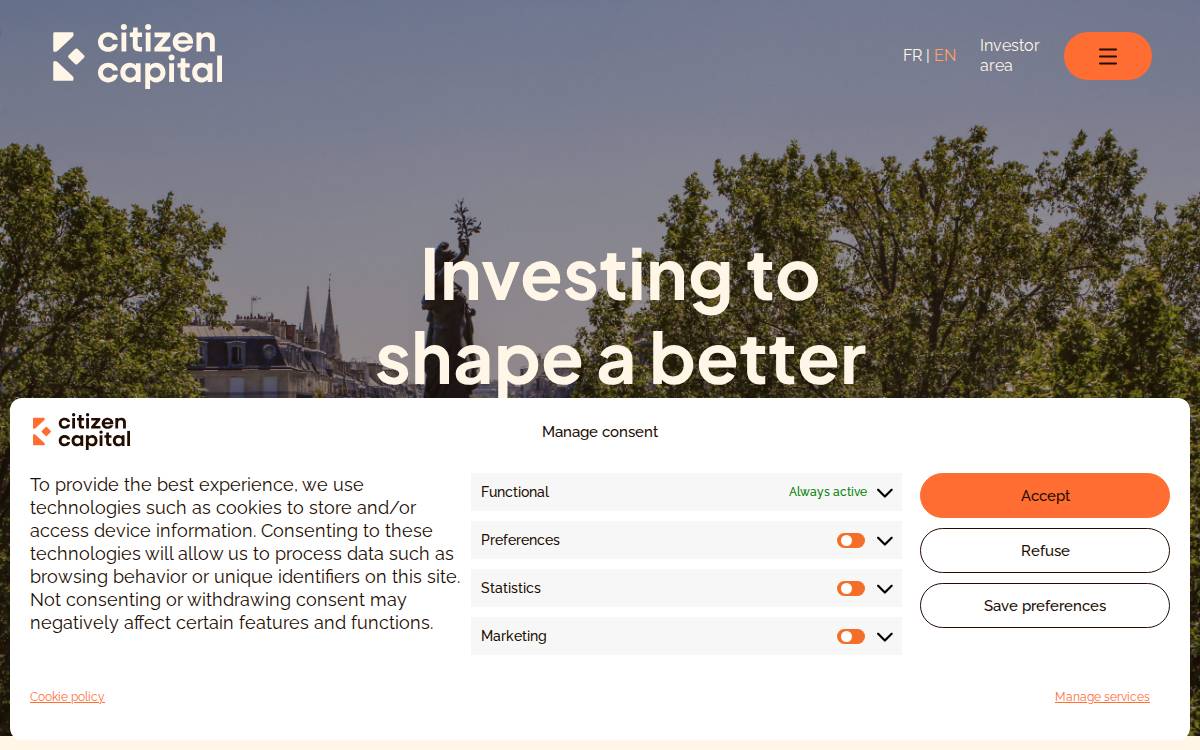 Citizen Capital website preview