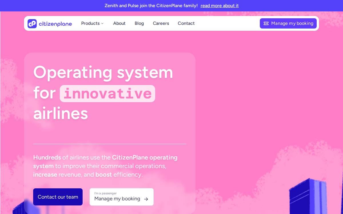 Citizen Plane website preview