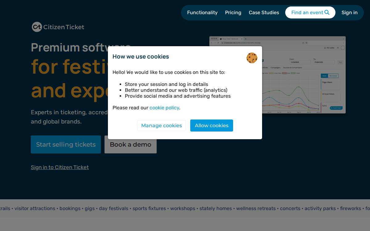 Citizenticket website preview