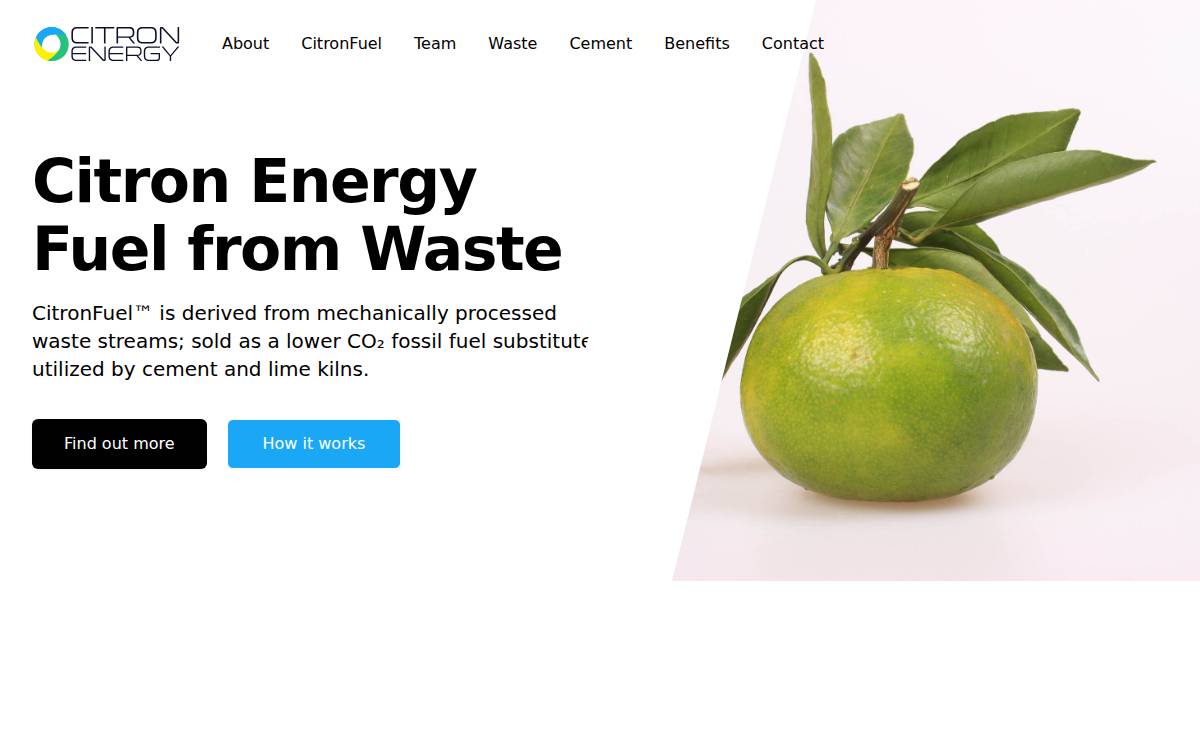 Citron Energy website preview