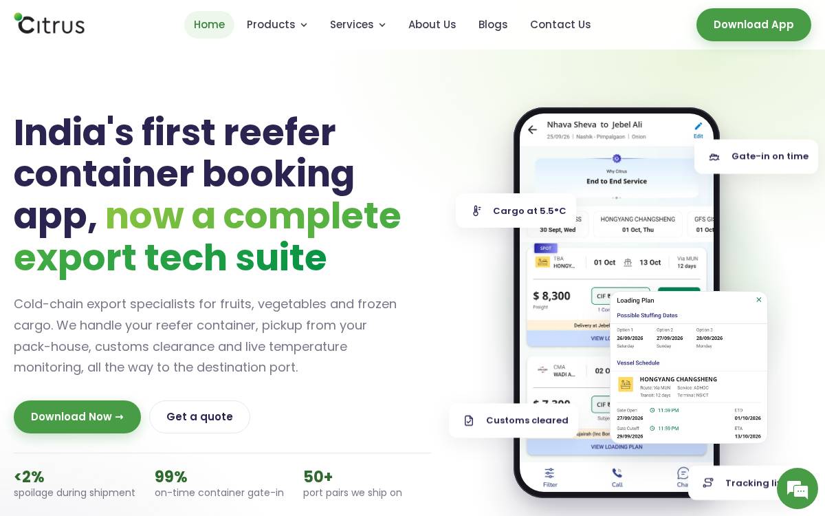 Citrusfreight website preview