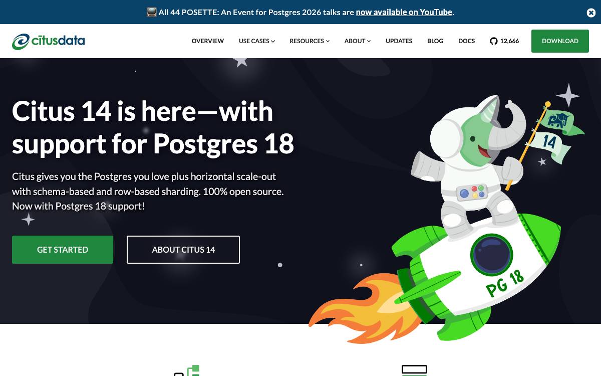 Citus Data website preview