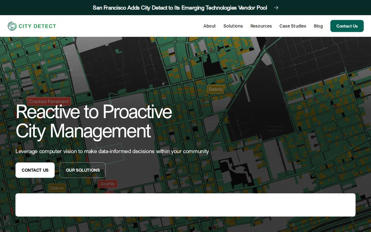 City Detect website preview