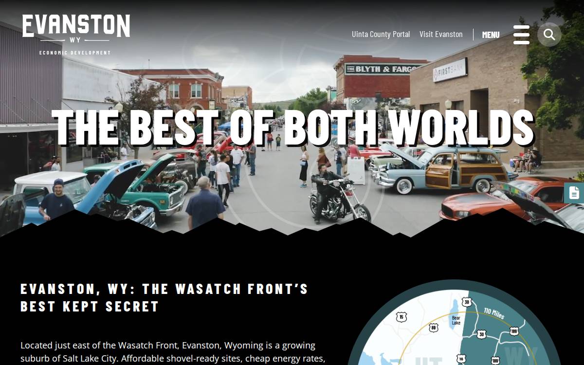 City of Evanston Economic Development website preview