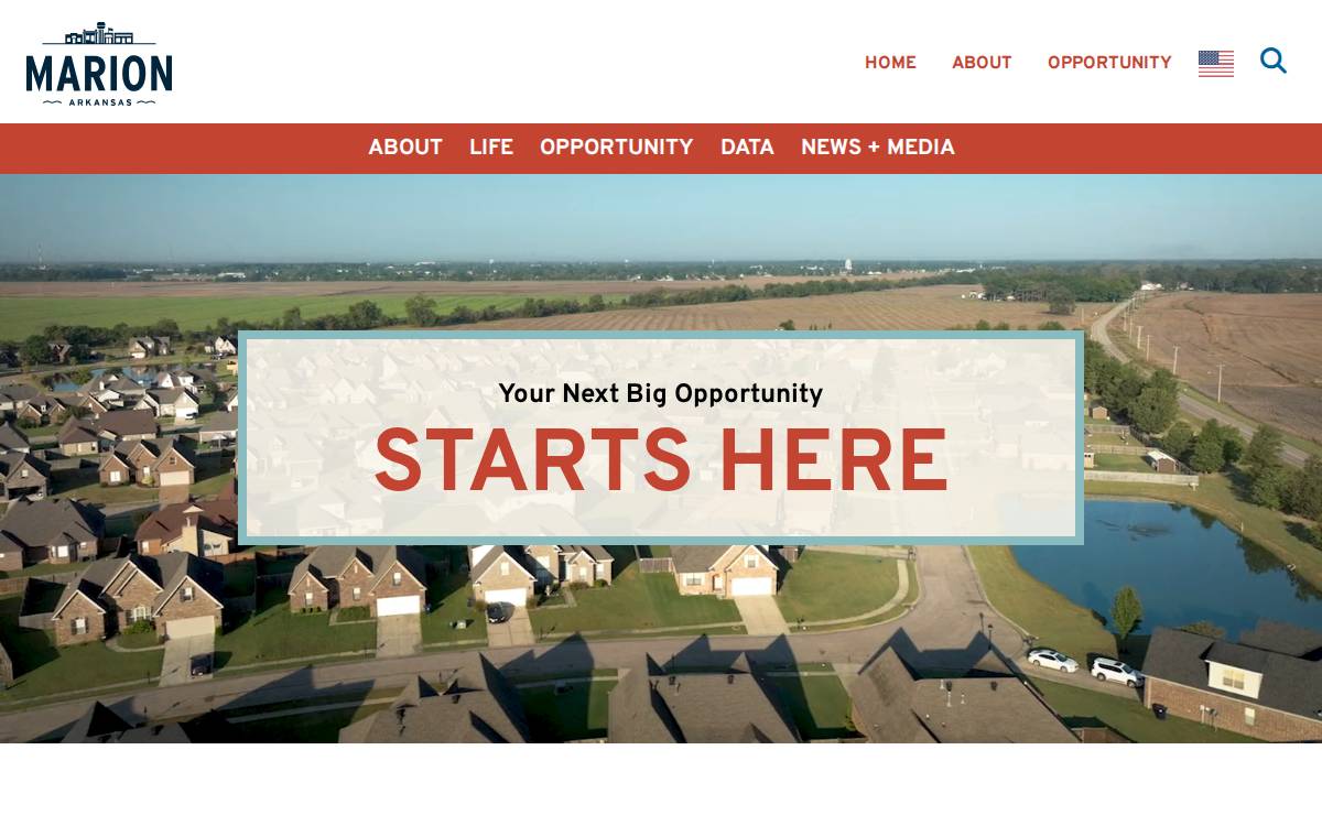 City of Marion Economic Development website preview