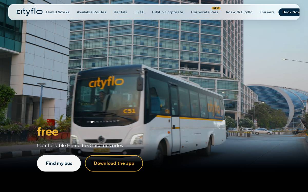Cityflo website preview