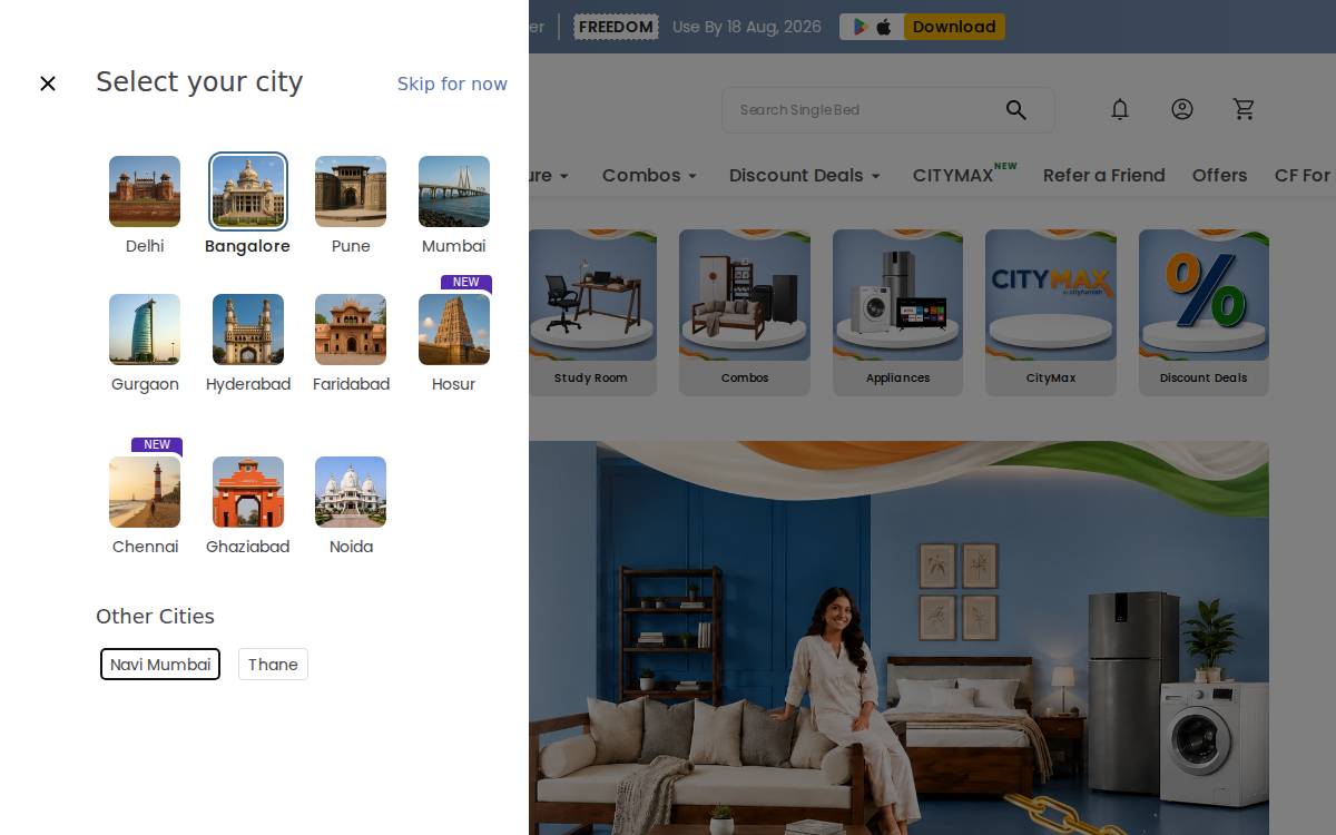 Cityfurnish website preview