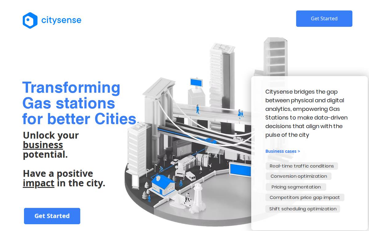 Citysense website preview