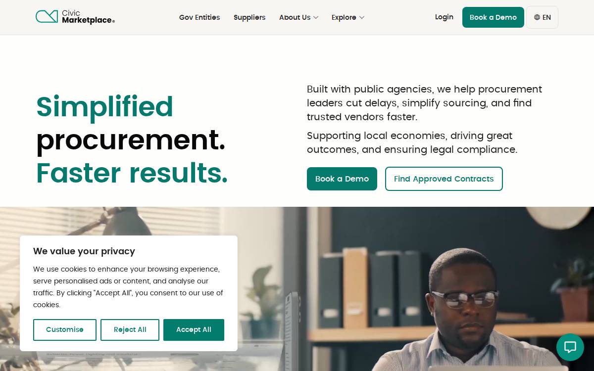 Civic Marketplace website preview
