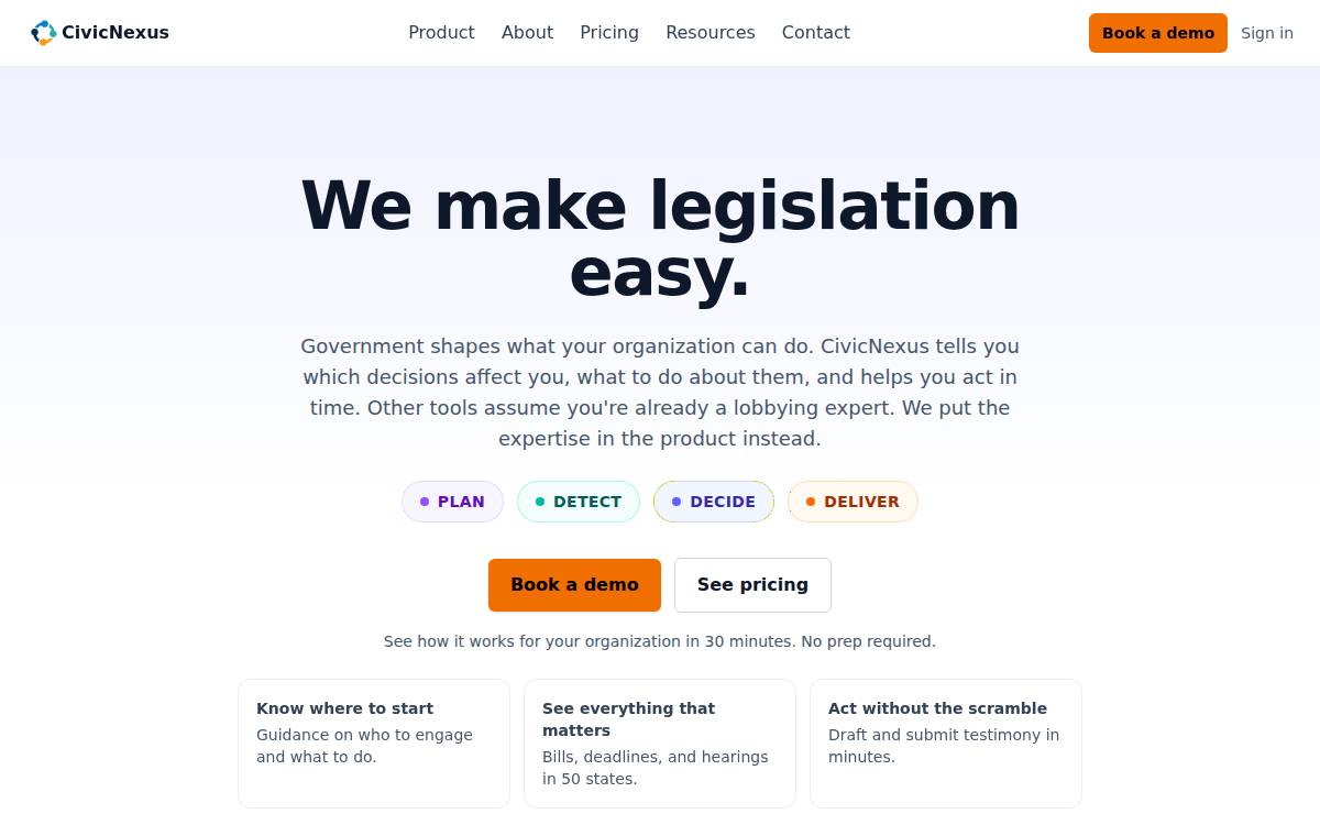 CivicNexus website preview