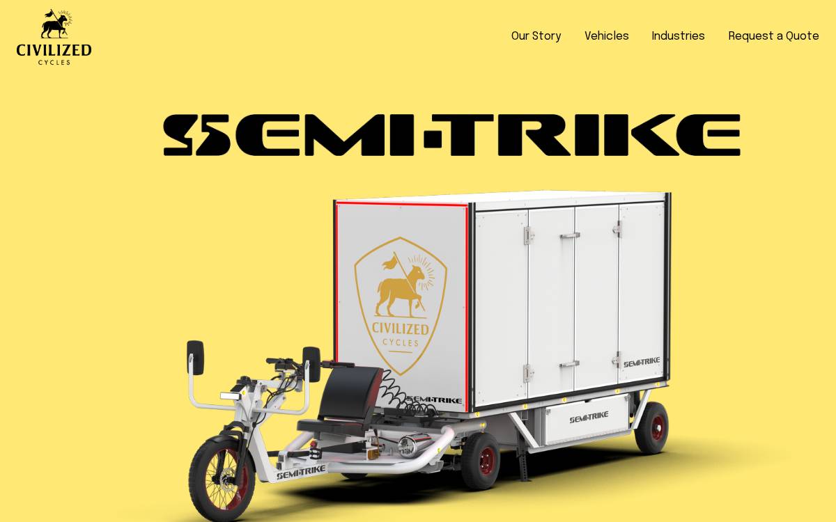 Civilized Cycles website preview