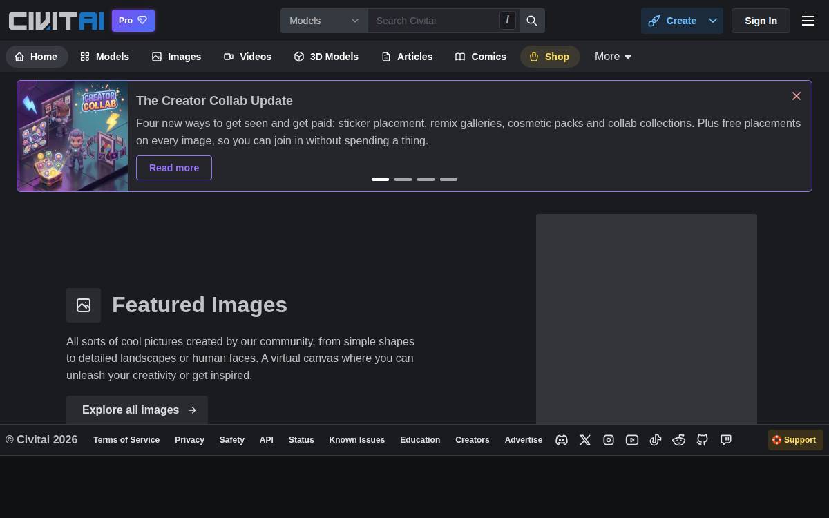 Civitai website preview