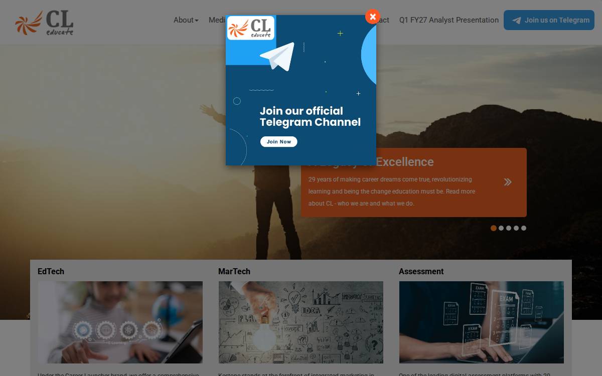 CL Educate website preview