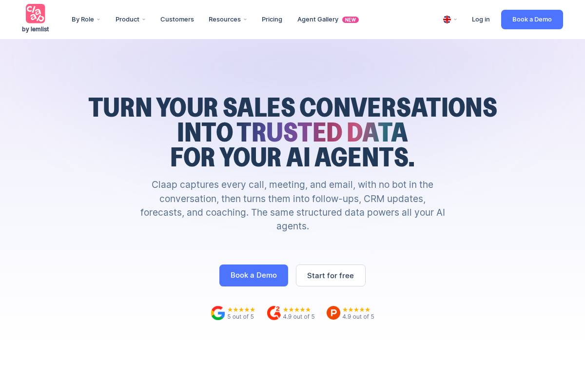 Claap list view website preview