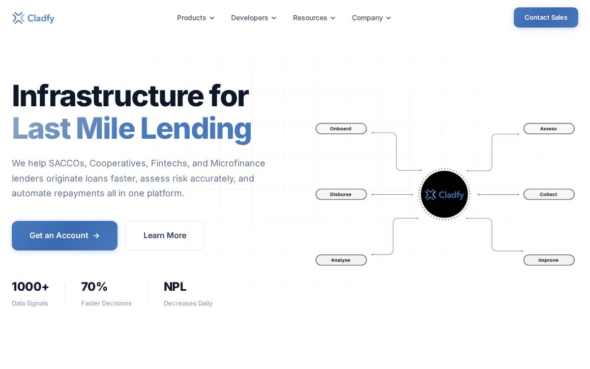 Cladfy Financial Services website preview
