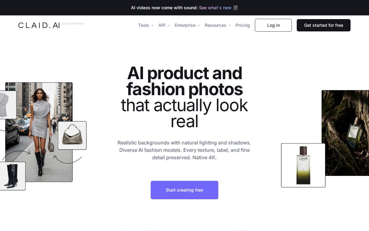 Claid website preview