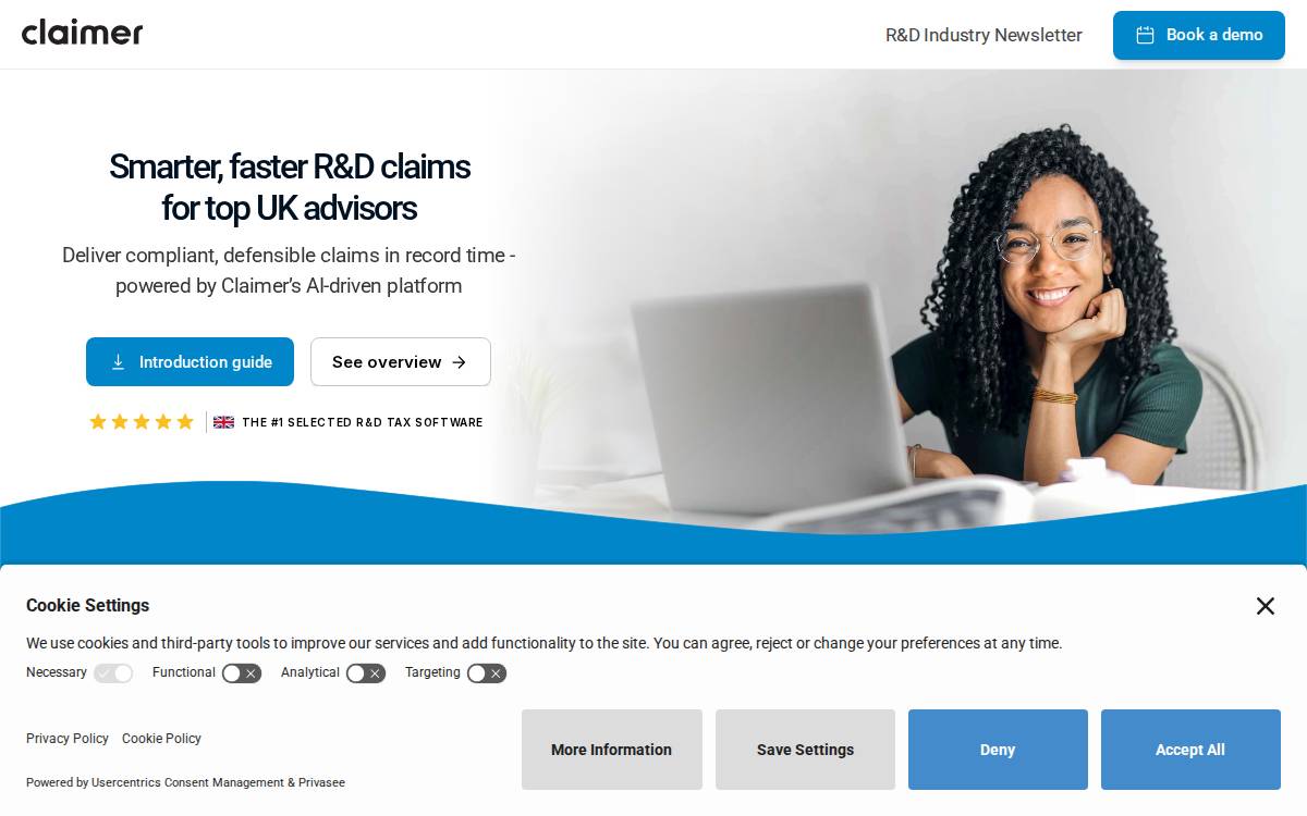 Claimer website preview
