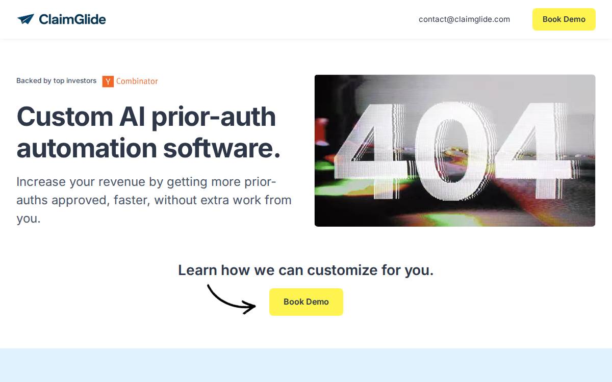 ClaimGlide website preview
