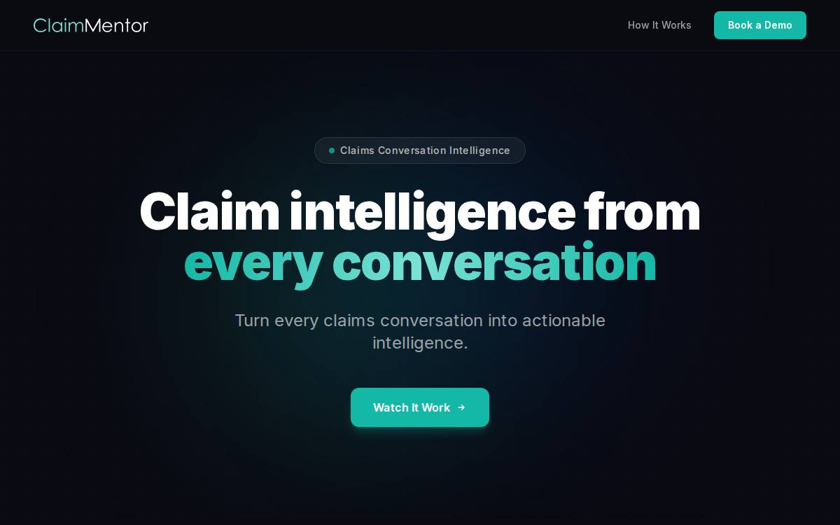 ClaimMentor website preview