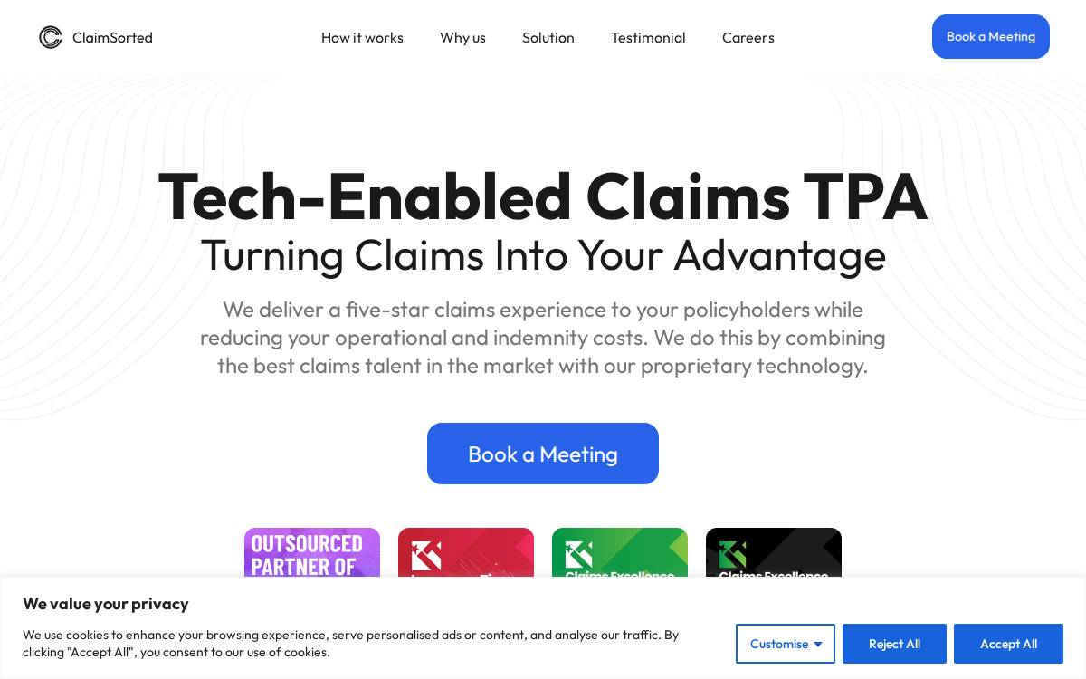 ClaimSorted website preview