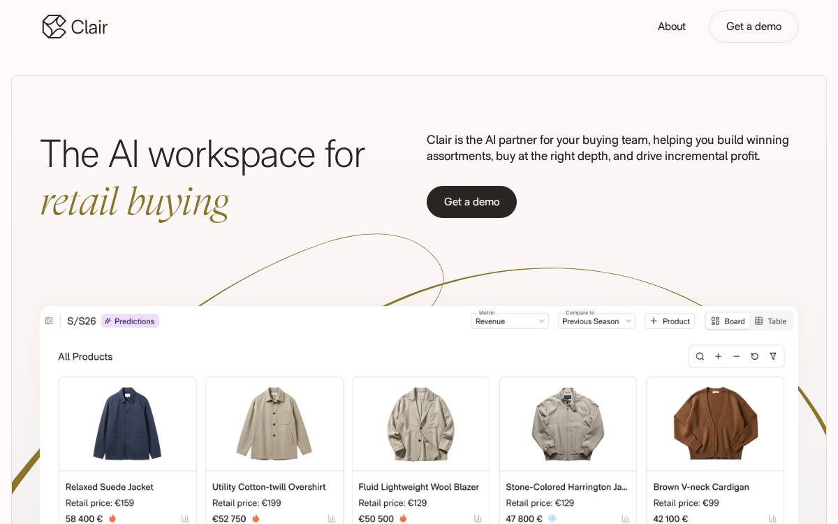 Clair website preview