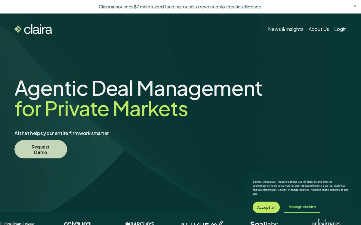 Claira website preview