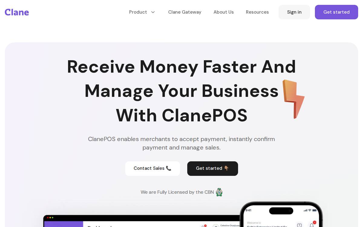 Clane website preview