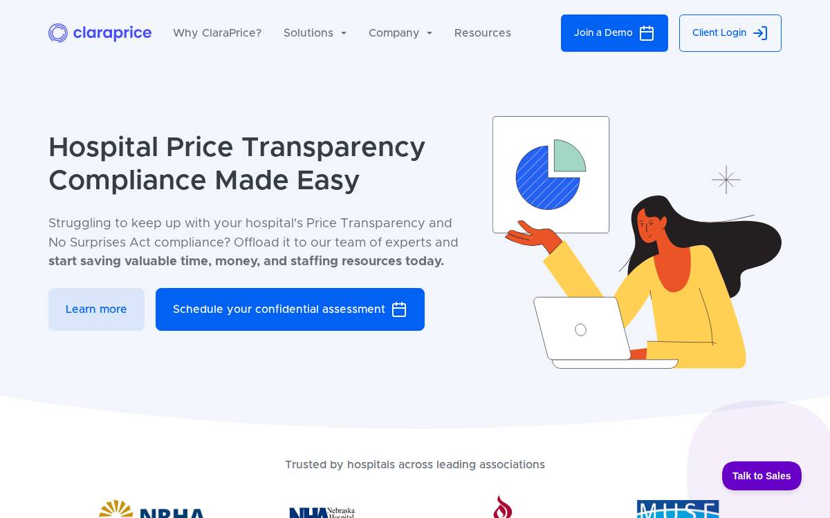 Claraprice website preview