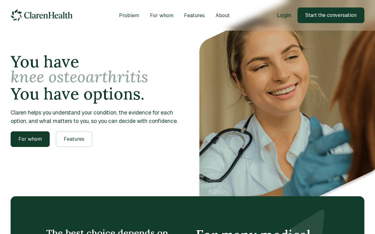 Claren Health website preview