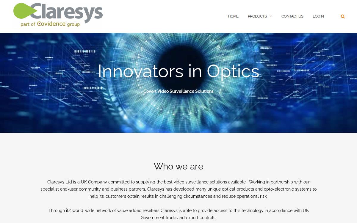 Claresys website preview