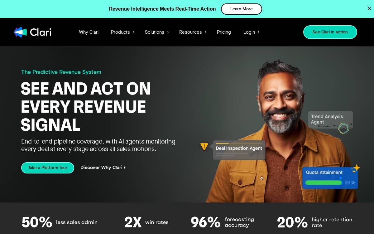 Clari website preview