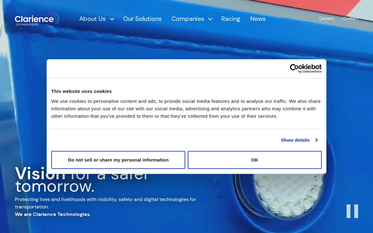 Clariencetechnologies website preview