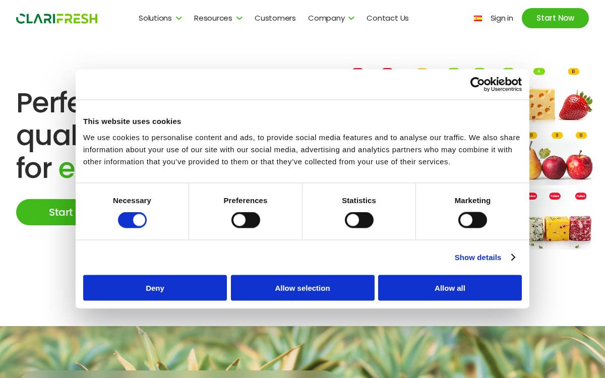 Clarifresh® website preview