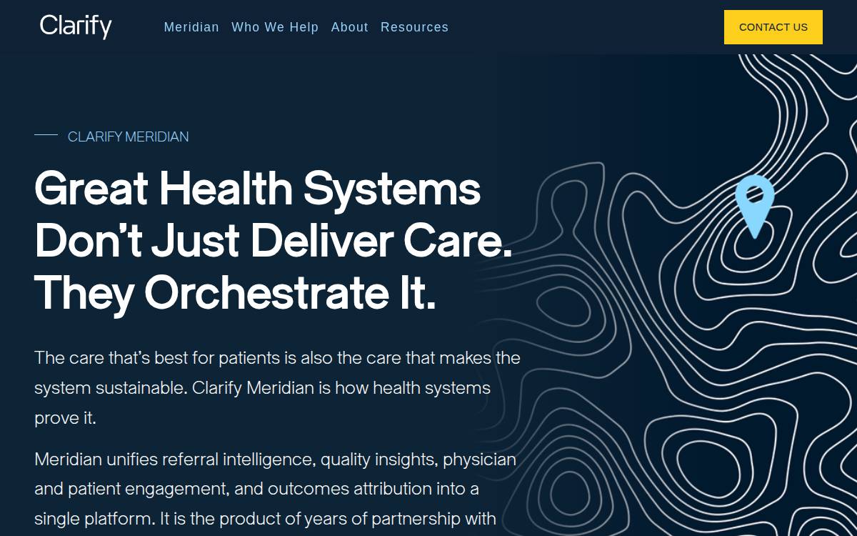 Clarify Health website preview