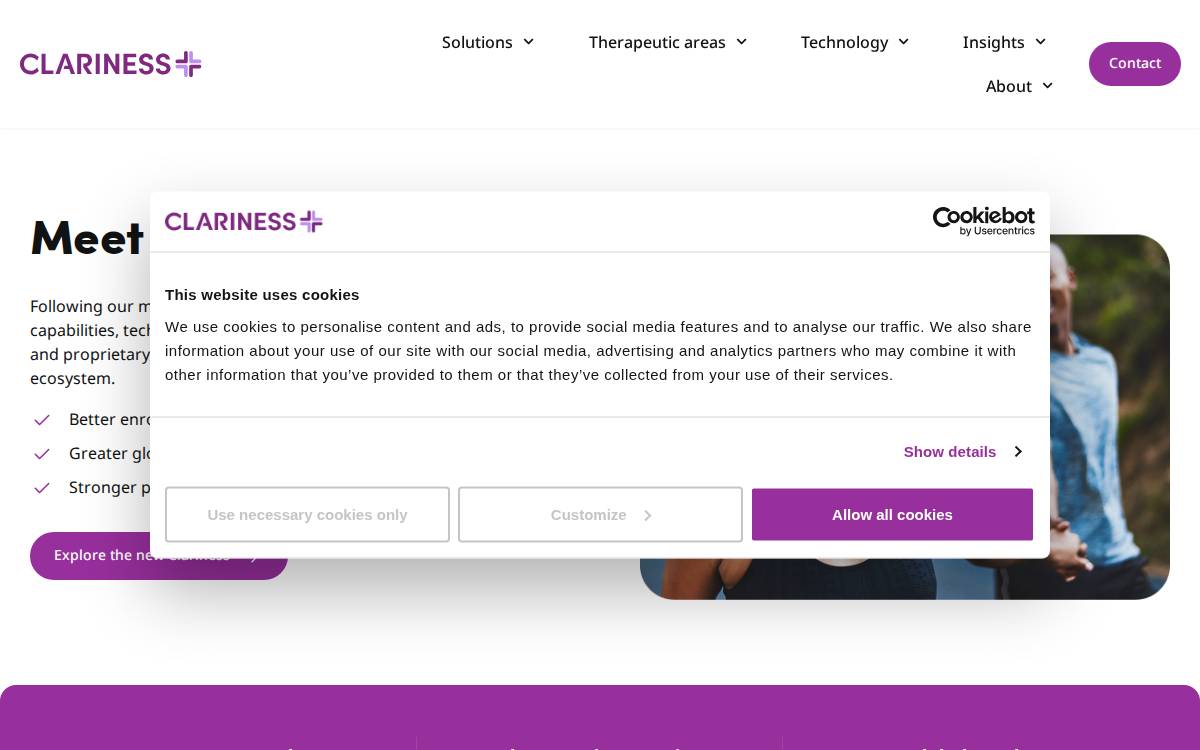 Clariness website preview