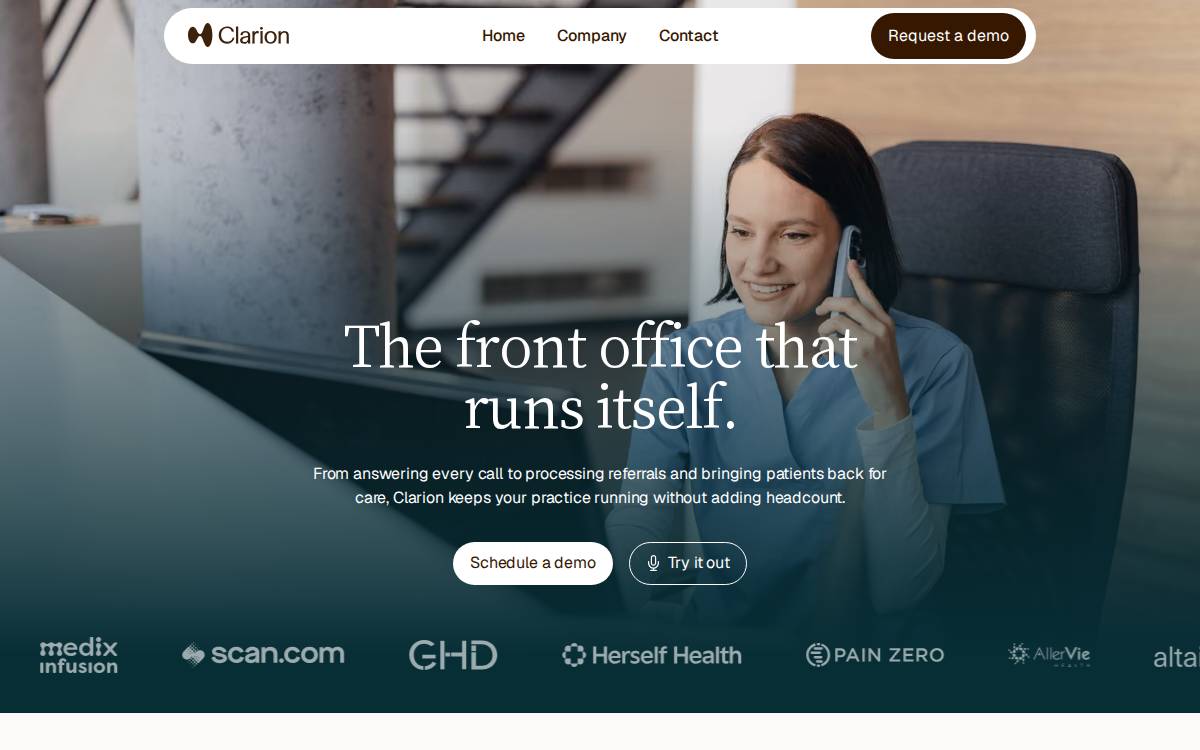 Clarion website preview
