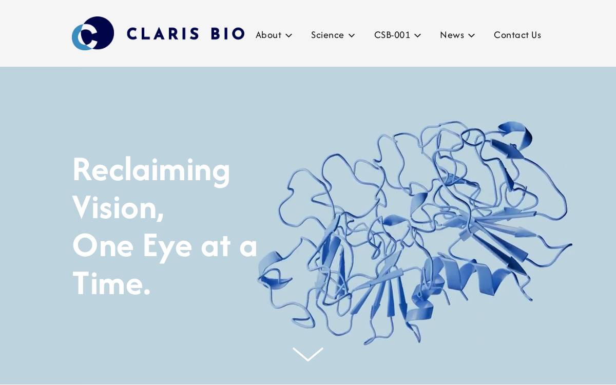 Claris Bio website preview