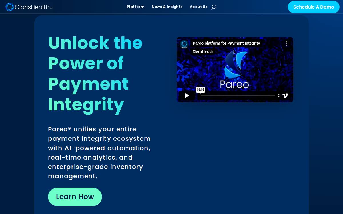 ClarisHealth.com website preview